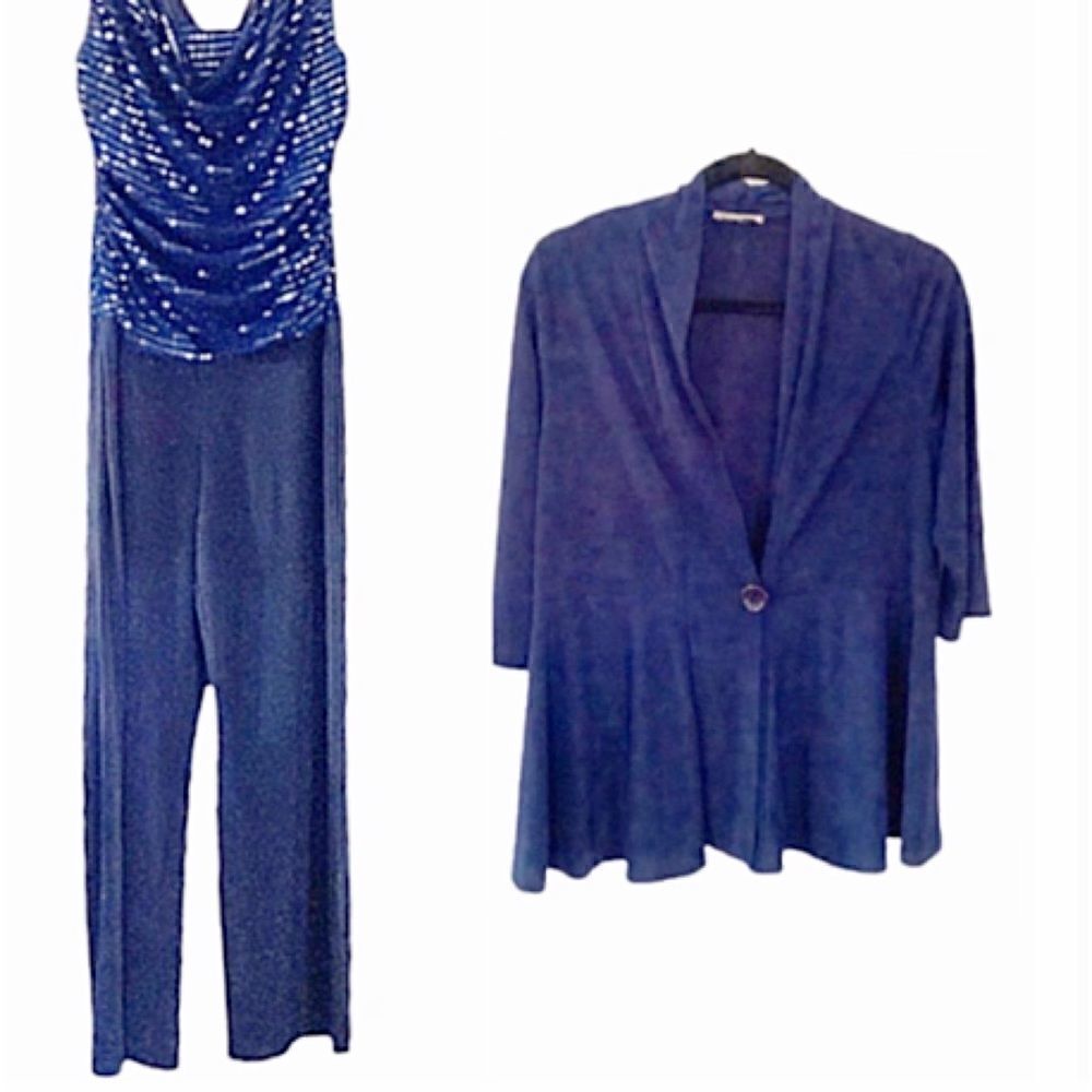 Enfocus Studio Navy Formal Pantsuit size 4